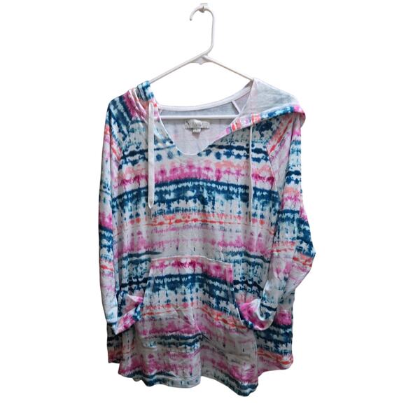 Koolaburra by UGG Womens Tie-Dye Hoodie Size Large with Pockets Light Weight - Picture 5 of 13